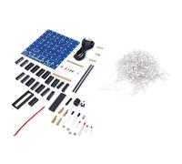 8x8x8 LED Electronic DIY Kit, 3D Cube Lamp with Blue Light Effects, DIY LED PCB Board for Electronics Enthusiasts, Pyramid Rotating Jumping Graphics, Includes STC12C5A60S2
