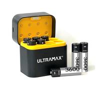 8xAA Rechargeable Lithium Batteries with Charger, 3600mWh High Capacity 1.5V AA Batteries, Long Lasting Rechargeable AA Li-ion Battery with Integrated Charing Storage Box