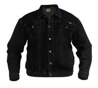 (8XL, Black) Duke D555 London Western Style Trucker Big Tall Plus King Size Denim Jacket