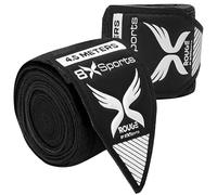 8Xsports Boxing Hand Wrap Set - 4.5m Elastic Thumb Loop Bandages for MMA, Muay Thai, Kickboxing - Inner Glove Protection for Men and Women