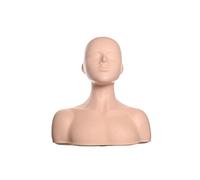 9-1 Big Half Body Soft Silicone Cosmetology Esthetics Manikin Mannequin Head with Shoulders Multi Function Massage Practice Head Model Wig Hat Display Facial