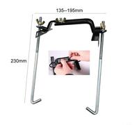 9.1 Inch Adjustable Car Battery Tie Down Bracket Holder Storage 23cm, Fit for Cars SUVs Trucks Boats, Black Steel Construction