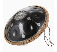 9/10/12 Notes Handpan｜22in Handpan Drums Percussion For Adults｜D Minor Premium Steel Hand Drum｜440hz/432hz Hand Pan With Handpan Drum Stand(Mandala,9 Notes(440Hz))