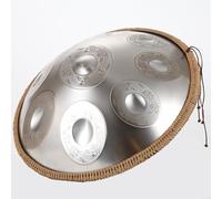 9/10/12 Notes Handpan｜22in Handpan Drums Percussion For Adults｜D Minor Premium Steel Hand Drum｜440hz/432hz Hand Pan With Handpan Drum Stand(Sun,9 Notes(440Hz))
