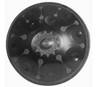 9/10/12 Notes Handpan｜22in Handpan Drums Percussion For Adults｜D Minor Premium Steel Hand Drum｜440hz/432hz Hand Pan With Handpan Drum Stand(Mandala,12 Notes(440Hz))