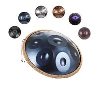 9/10/12 Notes Handpan Drum 22 Inch D Minor Handpan Instrument For Adults 440Hz Premium Steel Drum For Music Therapy Includes Carrying Case Drumsticks Stand(Blue,9 Notes)