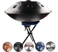 9/10 / 12 Notes Handpan Drum, 432Hz/440Hz Percussion Drum Instruments For Beginners And Professional Players, 22 Inch Hand Pan Drum With Drum Tripod Drumstics And Bag,GOLD+SILVER_9 NOTES,440