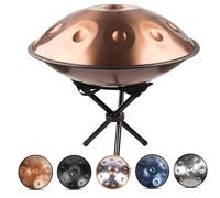 9/10/12 Notes Handpan Drum Sets, 432Hz/440Hz D Minor Steel Hand Pan Percussion Instruments For Beginners And Professional Players, 22 Inch Hand Pan Drum With DrumsTripod Drumsticks And Bag(GOLD-12 NOT