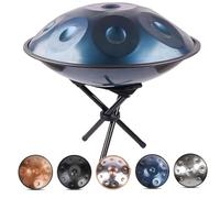 9/10/12 Notes Handpan Drum Sets, 432Hz/440Hz D Minor Steel Hand Pan Percussion Instruments For Beginners And Professional Players, 22 Inch Hand Pan Drum With DrumsTripod Drumsticks And Bag(BLUE-12 NOT