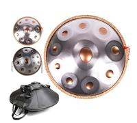 9/10/12 Notes Handpan Drum Sets, 432Hz/440Hz Steel Hand Pan Percussion Instruments, 22 Inch Hand Drum Percussion Instruments In D Kurd Minor, For Yoga Training, Travel Use, Music Training(B,9Notes(440