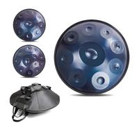 9/10/12 Notes Handpan Drum Sets, 432Hz/440Hz Steel Hand Pan Percussion Instruments, 22 Inch Hand Drum Percussion Instruments In D Kurd Minor, For Yoga Training, Travel Use, Music Training(A,12Notes(44