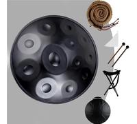 9/10/12 Notes Handpan Drum Steel Hand Pan, 22 Inch D Minor Percussion Instrument Hand Pan Drums For Adults, 432Hz/440Hz Handpan Drum Sets, For Yoga, Travel, Music(A,12Notes(440Hz))