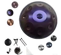 9/10/12 Notes Handpan Instrument - 22 Inch 432Hz/440Hz -Percussion Instruments Drum - Hand Pan Drum With Holder For Adults Kids Beginners And Professional Players(Dark Purple,432hz 12 Notes)