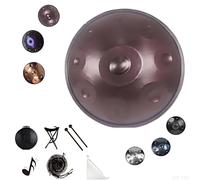 9/10/12 Notes Handpan Instrument - 22 Inch 432Hz/440Hz -Percussion Instruments Drum - Hand Pan Drum With Holder For Adults Kids Beginners And Professional Players(Purple,432hz 10 Notes)