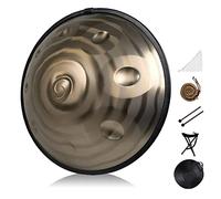 9/10 Notes Handpan Drum, 22 Inchs 440Hz Tuning Hand Drum, Steel Percussion Instrument Set with Carry Bag, Mallets, Bracket Included,10 notes