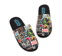 Star Wars Slippers Men | Adults Comic Slip-On House Shoes | Merchandise Gifts for Him 9-10 UK Black