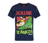 (9-10 Years) Angry Birds Short Sleeved T-Shirt (Boys Blue)