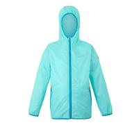 (9-10 Years, Aruba Blue/Exotic Plume) Regatta Great Outdoors Childrens/Kids Lever II Packaway Rain Jacket