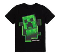 (9-10 Years, Black) Minecraft Boys Creeper Inside T-Shirt