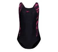 (9-10 Years, Black/Pink) Speedo Girls Hyperboom Splice Shattered One Piece Swimsuit