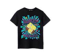 (9-10 Years, Black) SpongeBob SquarePants Boys Dare To Be Square T-Shirt