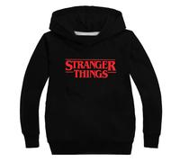 (9-10 Years, Black) Stranger Things Kids Boys Girls Hooded Sweatshirt Long Sleeve Pullover Casual Tops