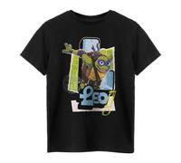 (9-10 Years, Black) Teenage Mutant Ninja Turtles Boys Leonardo Short-Sleeved T-Shirt