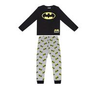 (9-10 Years, Black/Yellow) Batman Boys Long Pyjama Set