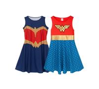 (9-10 Years) DC Comics Sleeveless Skater Dress (Girls Red)