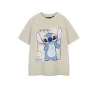 Lilo & Stitch Lilo & Stitch Girls Beige Big Character Short Sleeved T-Shirt - 9-10 Years