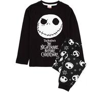 Disney The Nightmare Before Christmas Girls Pyjamas | Jack Skellington Sally Halloween Festive Long Sleeve Long Leg PJs Set | Matching Family Pajama Nightwear for Kids
