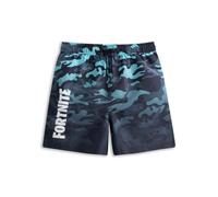 Fortnite Boys Blue Camouflage Swim Shorts | Elasticated Waistband & Drawstring Closure | All-Over Print Beachwear | Holiday & Pool Shorts | Kids Gaming Merch - 9-10 Years