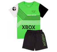 (9-10 Years, Green/Black/White) Xbox Boys Short Pyjama Set