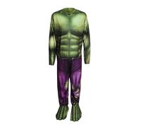 (9-10 Years, Green/Purple) Avengers Childrens/Kids Hulk Costume Set