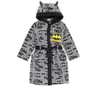 (9-10 Years, Grey/Black/Yellow) Batman Boys Fluffy Robe