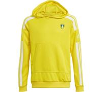 (9-10 Years) Leeds United Kid's Hoodie Football adidas Squad Yellow Top - New