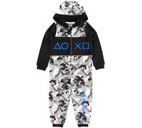 PlayStation Pyjamas Oneise For Boys | Kids Game Controller Camo Monochrome All In One Pyjamas | Gamer Merchandise 9-10 Years