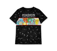 (9-10 Years) Pokemon Short Sleeved T-Shirt (Boys Black)