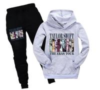 (9-10 Years, Purple) 2024 Taylor Swift The Eras Tour Kids Casual Hoodie Tracksuit Outfits Sweatshirt Joggers Pants Clothes Set Activewear Swiftie Fans Gifts For 9-16years