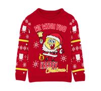 (9-10 Years) SpongeBob SquarePants Christmas Jumper (Boys Red)