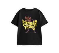 (9-10 Years) Stranger Things Short Sleeved T-Shirt (Unisex Kids Black)