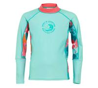 (9-10 Yrs, Aruba Blue Peach Bloom) Regatta Kids Hoku II Long Sleeve UV Protect Swim Surf Rash Vest Guard T-Shirt