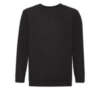 (9-11, Black) Fruit Of The Loom Childrens Unisex Set In Sleeve Sweatshirt