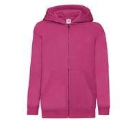 (9-11, Fuchsia) Fruit Of The Loom Childrens/Kids Unisex Hooded Sweatshirt Jacket