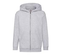 (9-11, Heather Grey) Fruit Of The Loom Childrens/Kids Unisex Hooded Sweatshirt Jacket