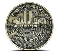 9/11 Memorial Challenge Coin - Honoring and Remembering September 11, 2001