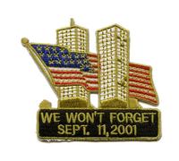 9/11 Terror Attack, 9.11.2001 World Trade Centre, USA Metal Pin, Badge, 0420