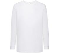 (9-11, White) Fruit Of The Loom Childrens/Kids Long Sleeve T-Shirt