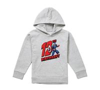 (9-11 Years, Athletic Heather) Captain America Childrens/Kids 12th Birthday Heather Pull Over Hoodie