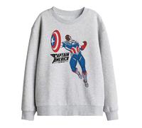 (9-11 Years, Athletic Heather) Captain America Childrens/Kids Sam Wilson Doodle Sweatshirt